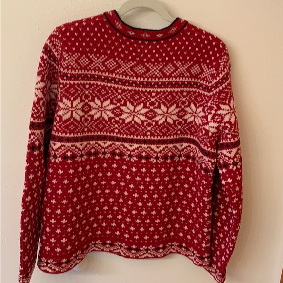 L L Bean Wool cardigan sweater size L EUC - Picture 3 of 4